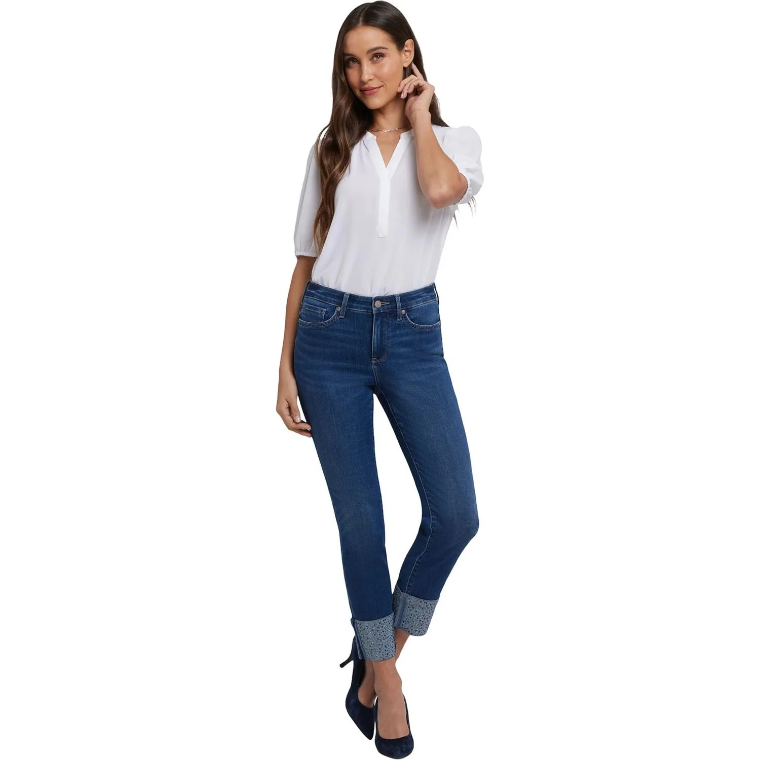 NYDJ - Womens Petite Sheri Slim Ankle Jeans - Image 2