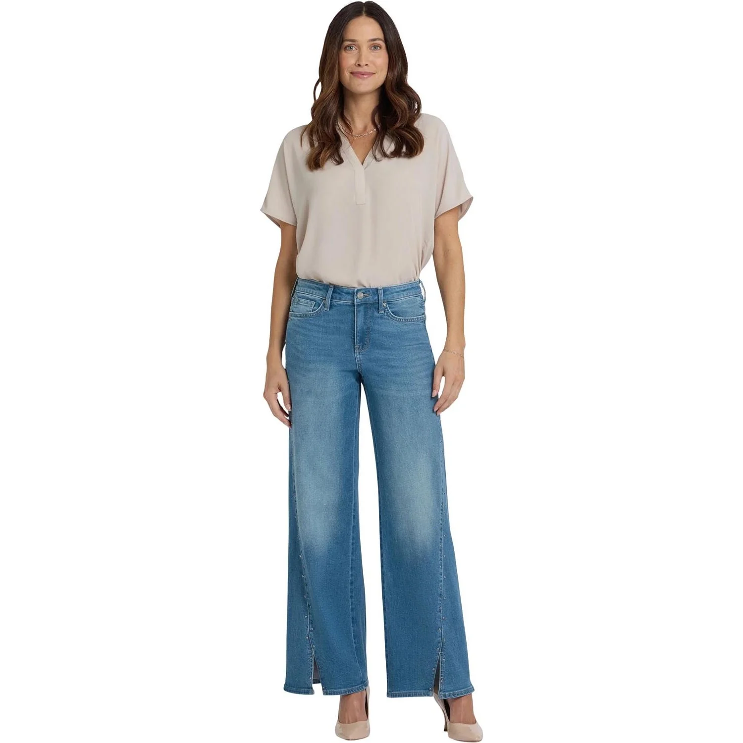 NYDJ - Womens Petite Teresa Wide Leg Jeans - Image 2