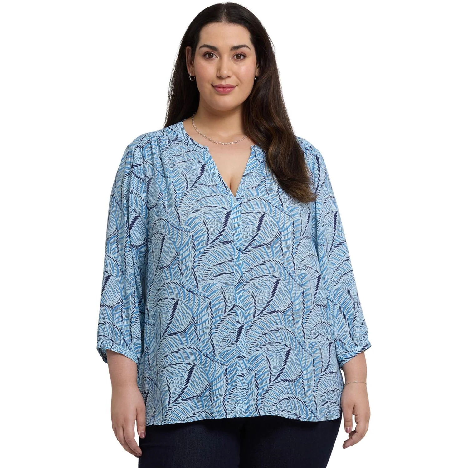 NYDJ - Womens Pintuck Blouse In Plus Size - Image 7