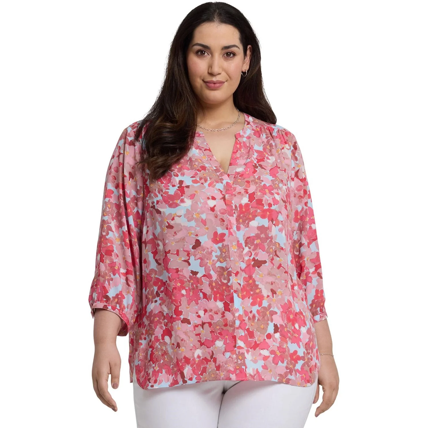 NYDJ - Womens Pintuck Blouse In Plus Size - Image 9