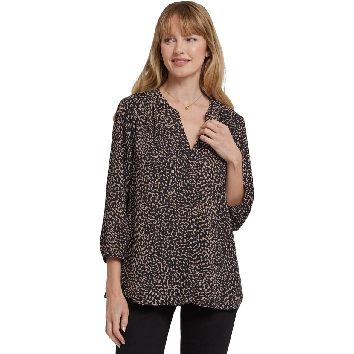 NYDJ - Womens Pintuck Blouse - Image 2
