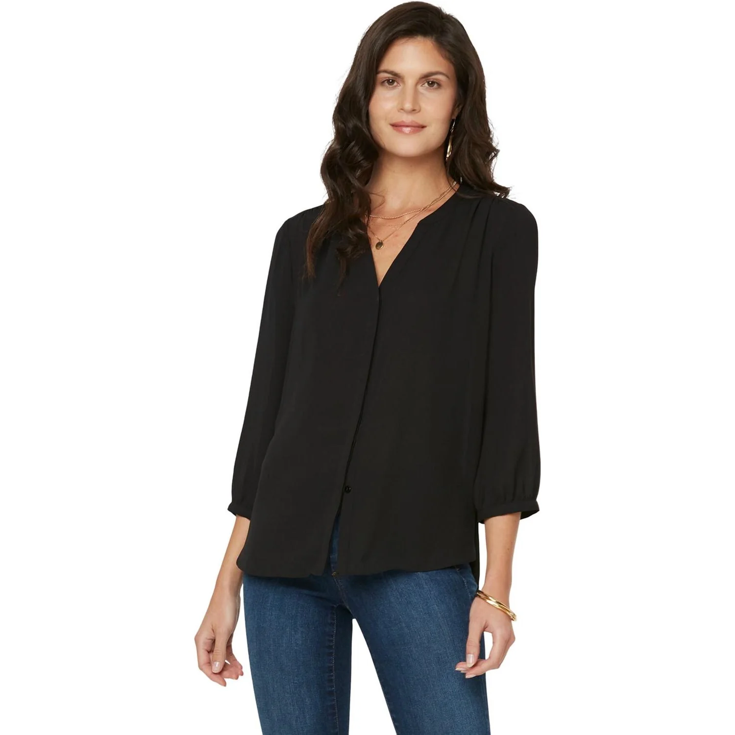 NYDJ - Womens Pintuck Blouse