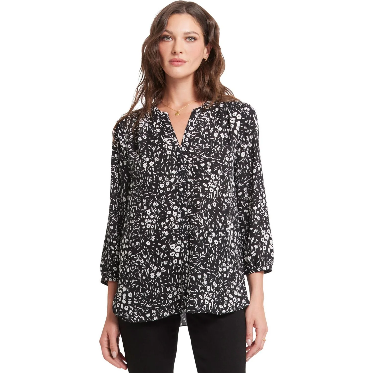 NYDJ - Womens Pintuck Blouse - Image 3
