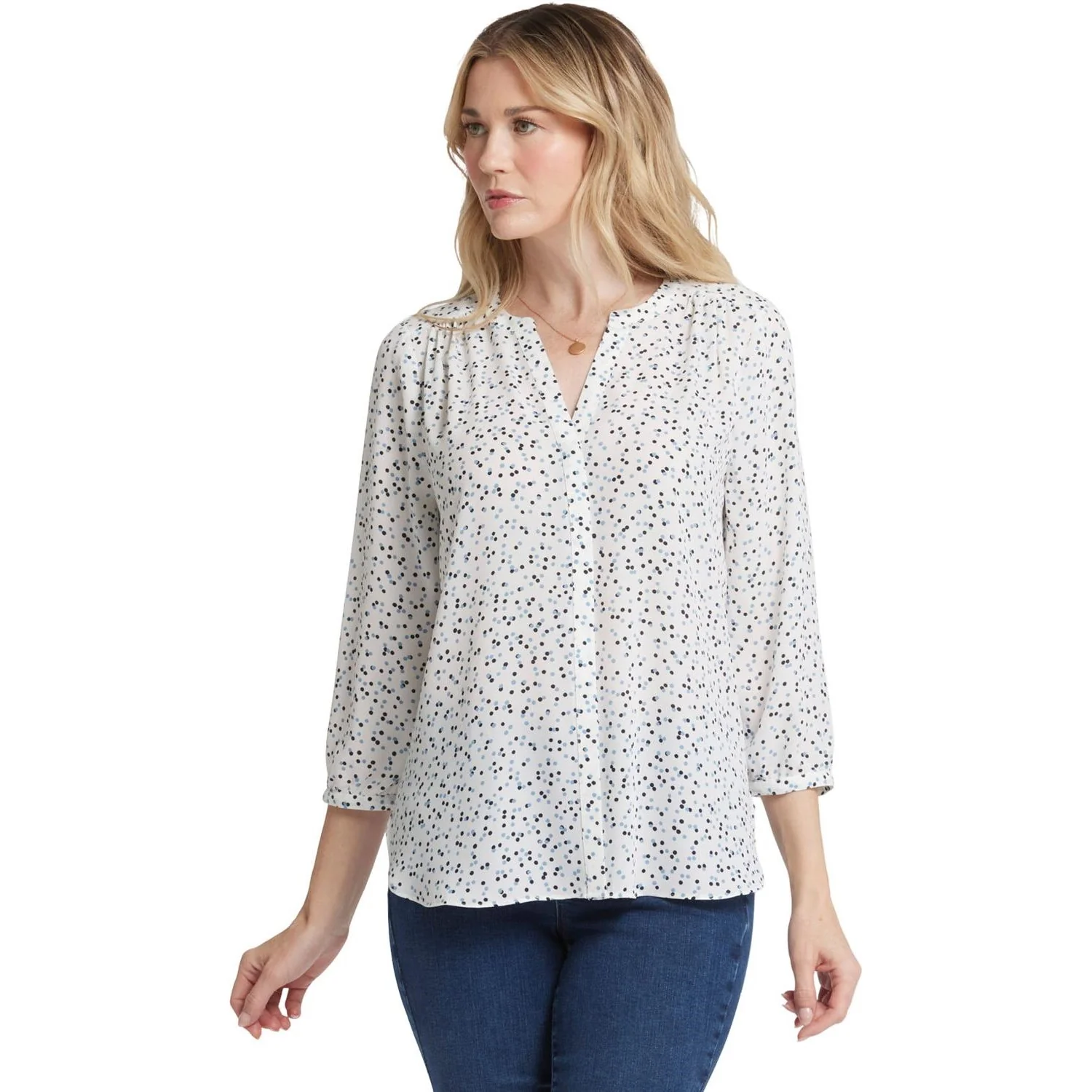 NYDJ - Womens Pintuck Blouse - Image 7