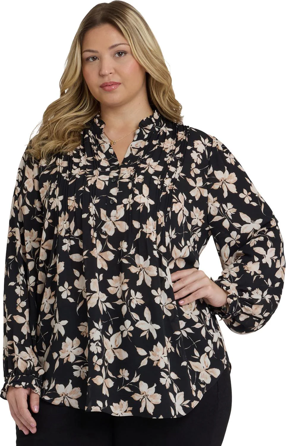 NYDJ - Womens Pleated Front Tunic In Plus Size - Image 3