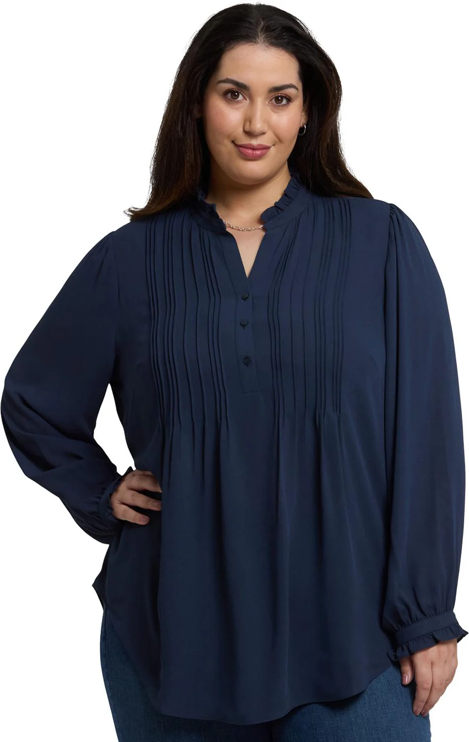 NYDJ - Womens Pleated Front Tunic In Plus Size - Image 4
