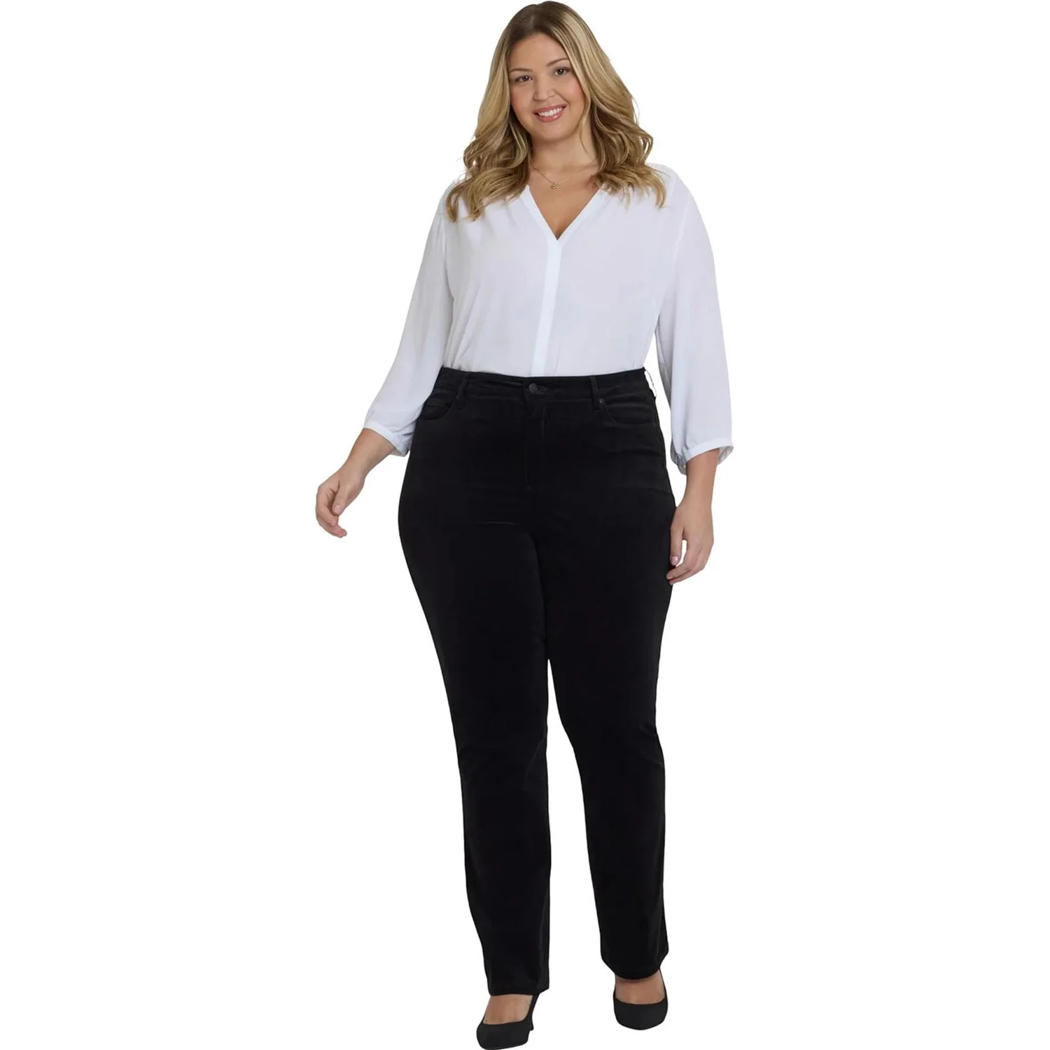 NYDJ - Womens Plus Size Marilyn Straight Pants