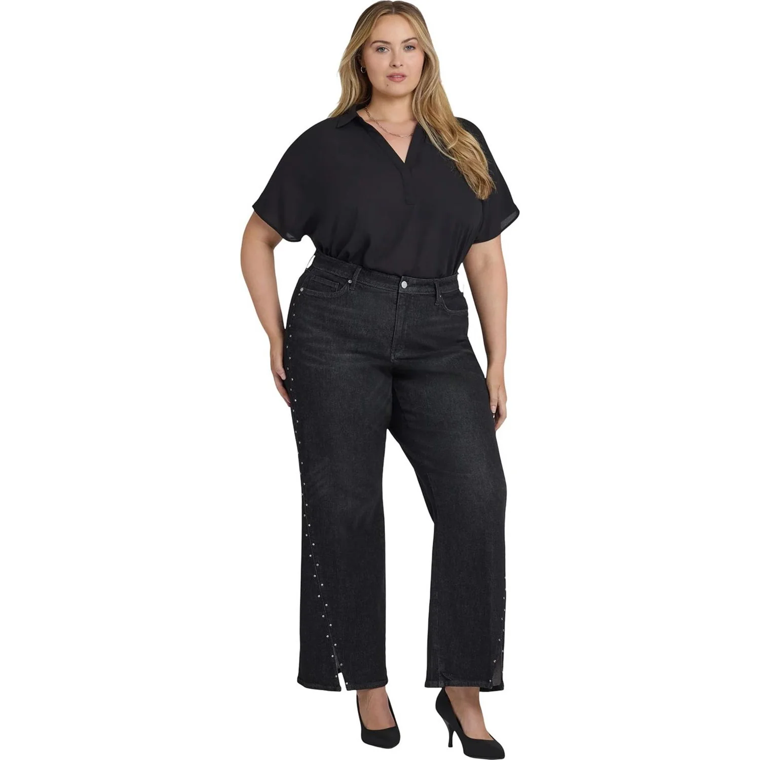 NYDJ - Womens Plus Size Teresa Wide Leg Jeans - Image 2