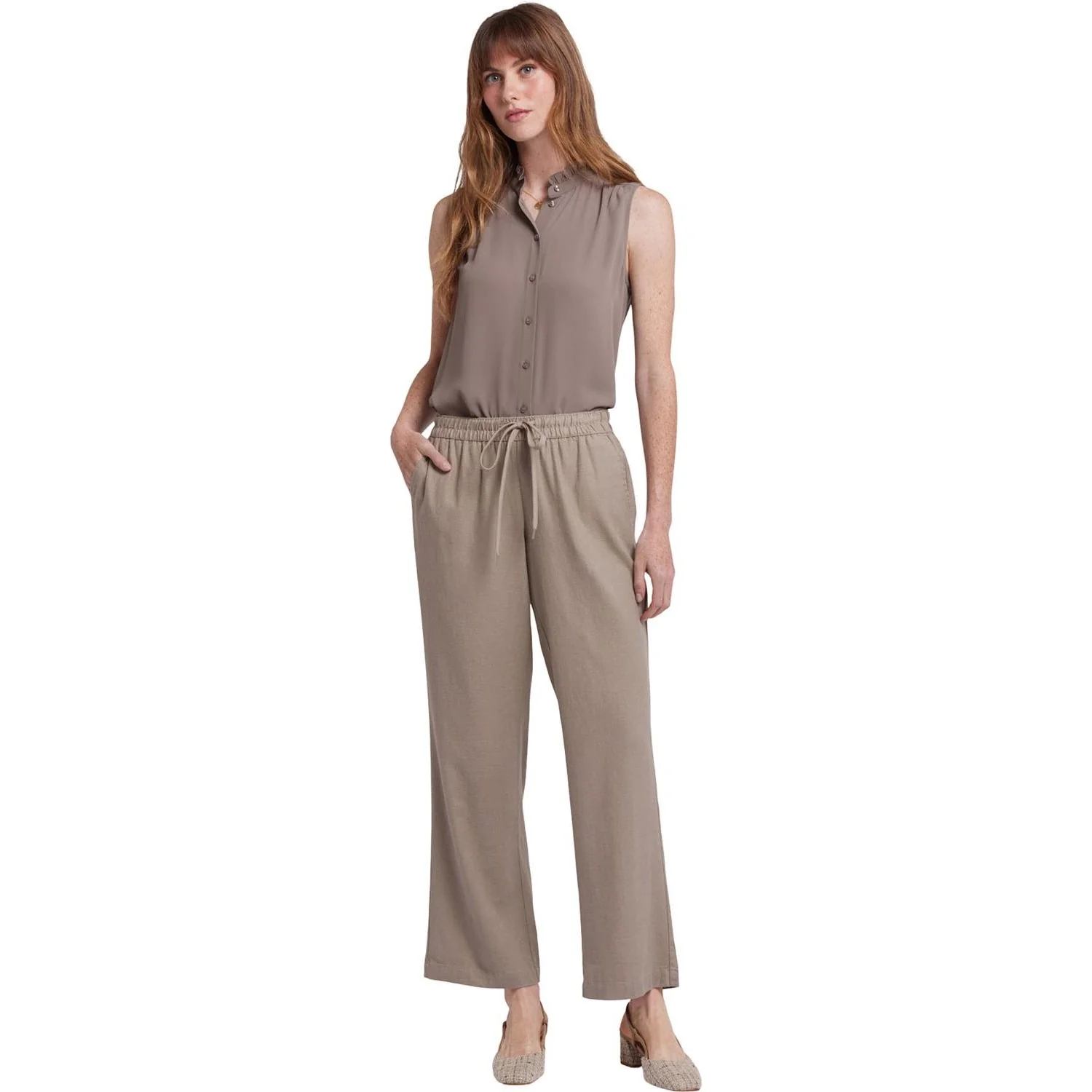 NYDJ - Womens Relaxed Drawstring Pull-On Pants - Image 2