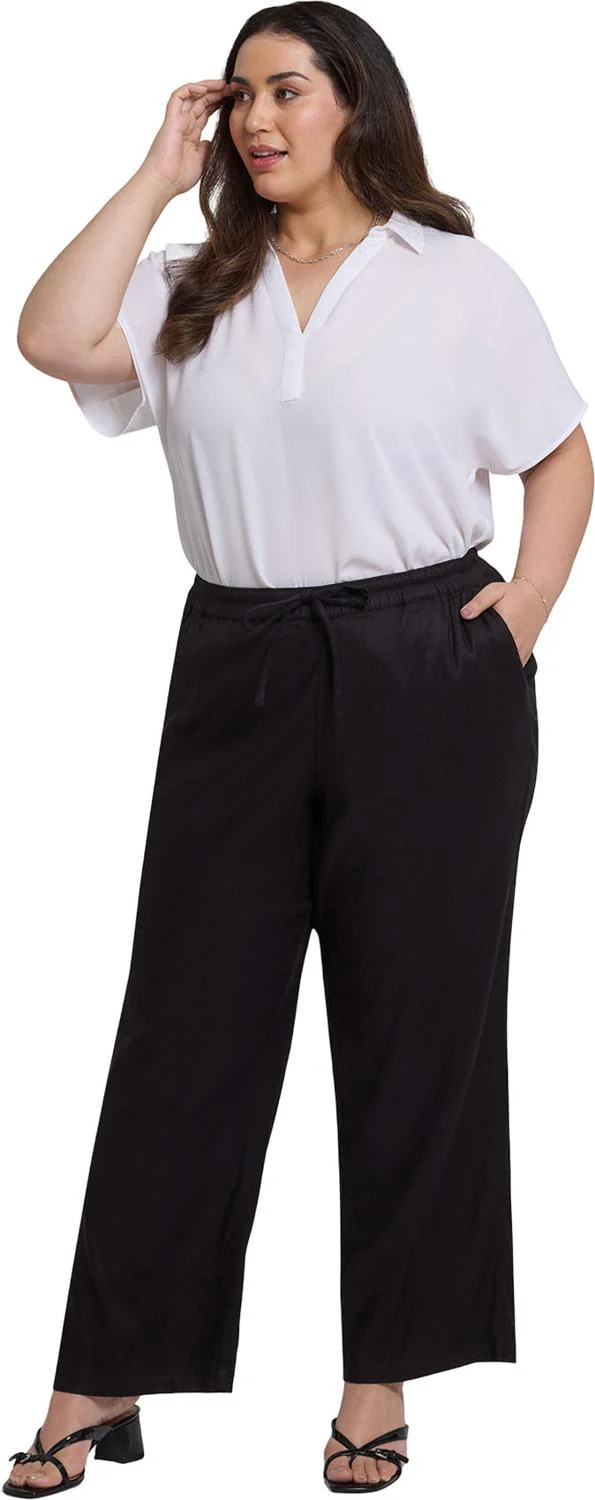 NYDJ - Womens Relaxed Drawstring Pull-On Pants - Image 3