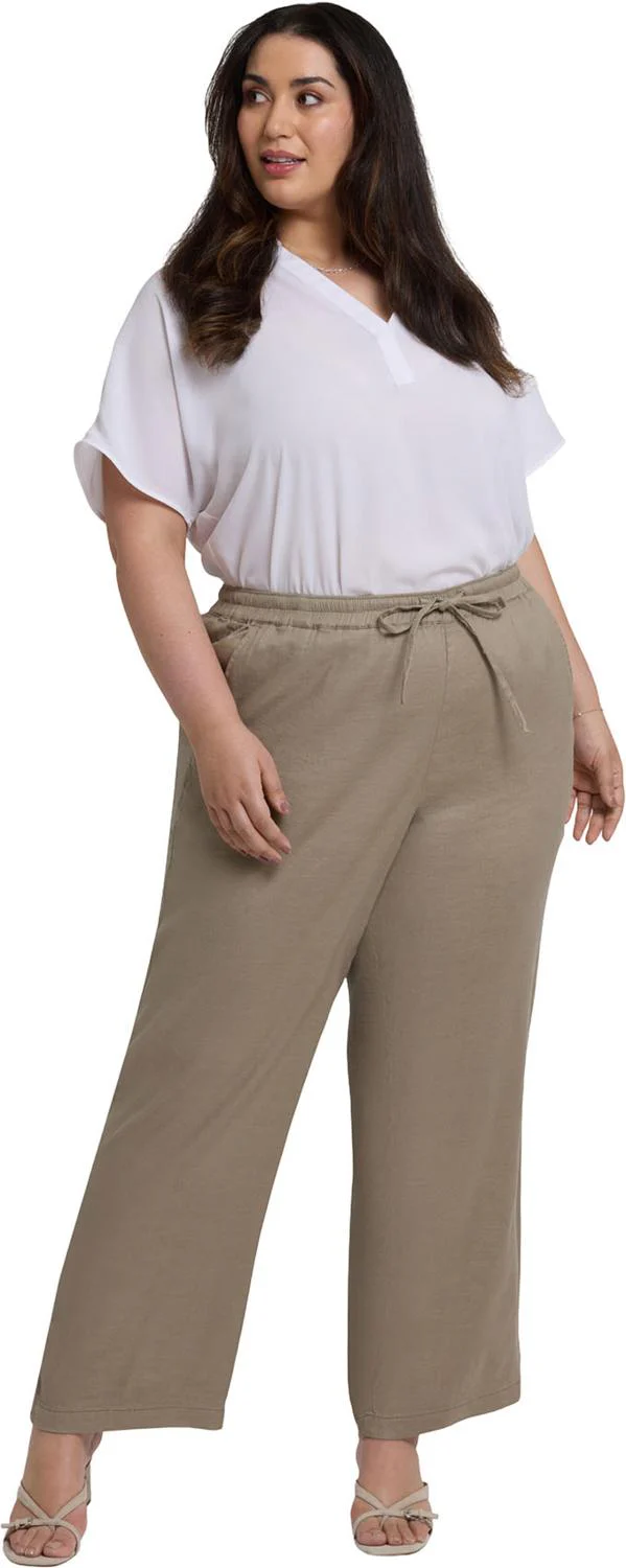 NYDJ - Womens Relaxed Drawstring Pull-On Pants - Image 4