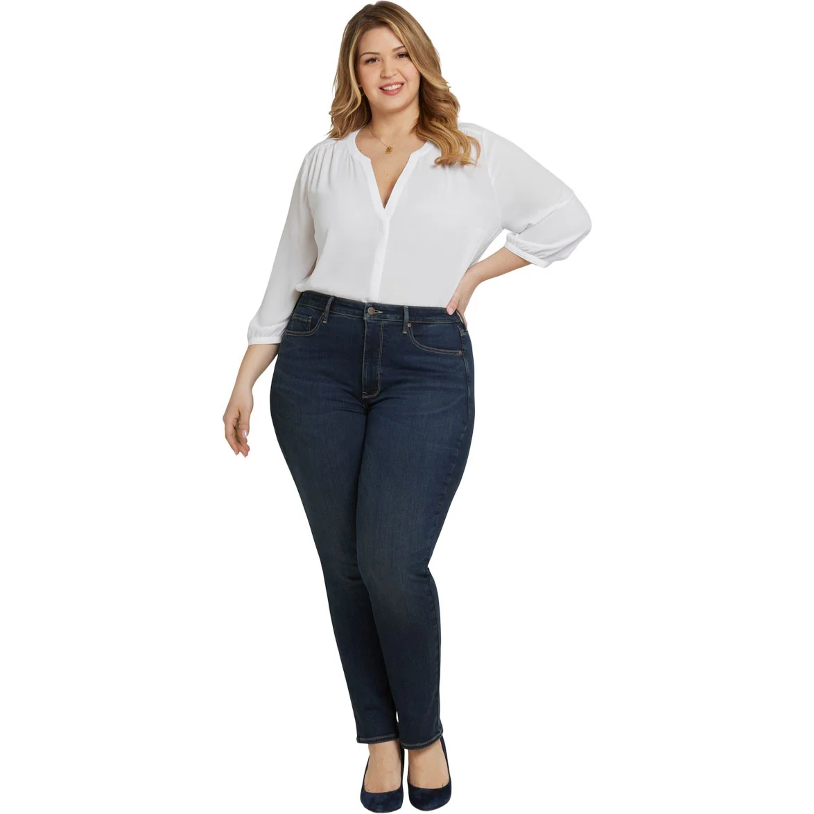 NYDJ - Womens Sheri Slim Jeans In Plus Size