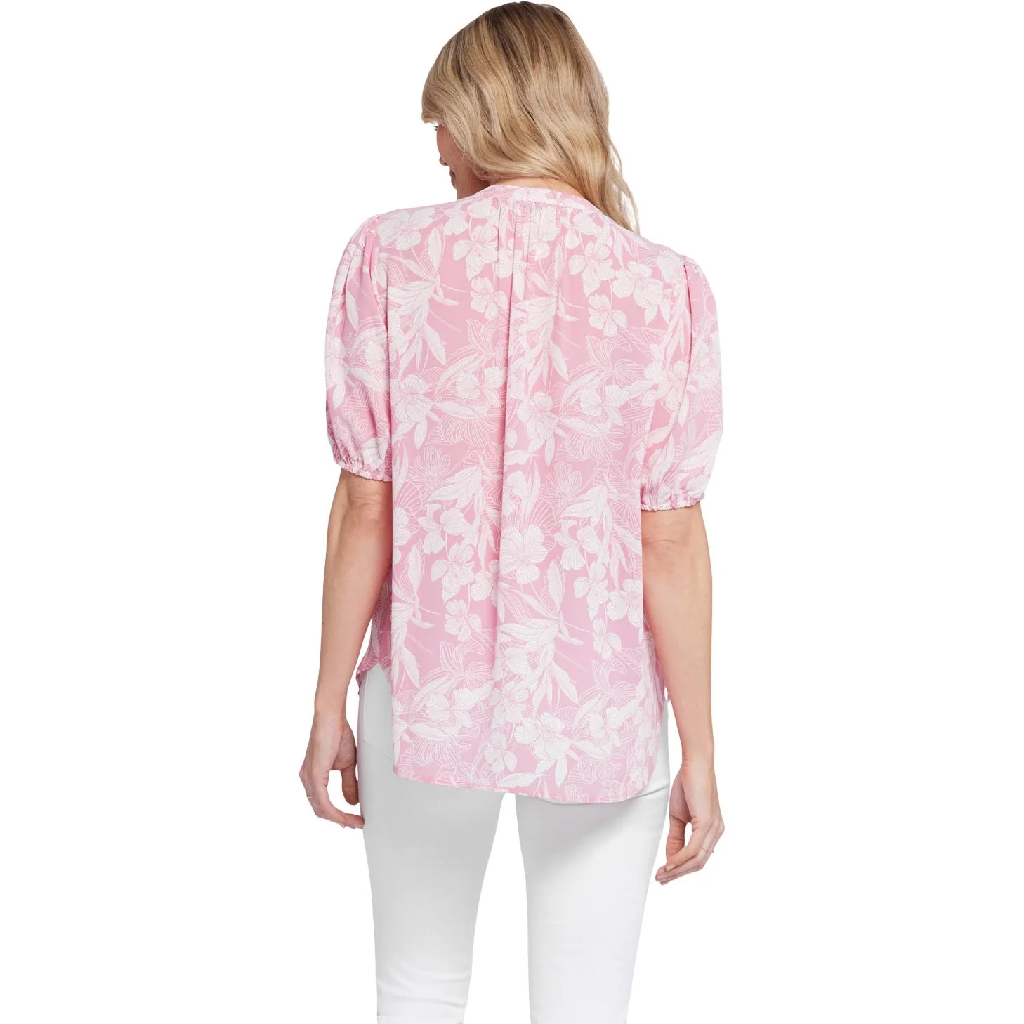 NYDJ - Womens Short Puff Sleeve Popover Top - Image 2