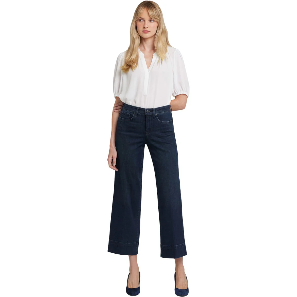 NYDJ - Womens Teresa Wide Leg Ankle Jeans - Image 2
