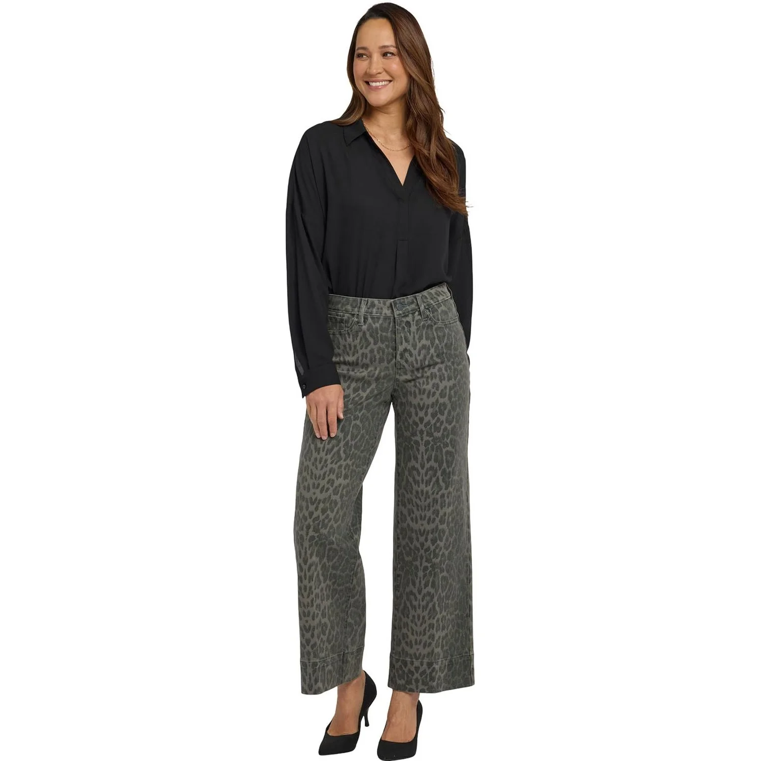 NYDJ - Womens Teresa Wide Leg Ankle Jeans