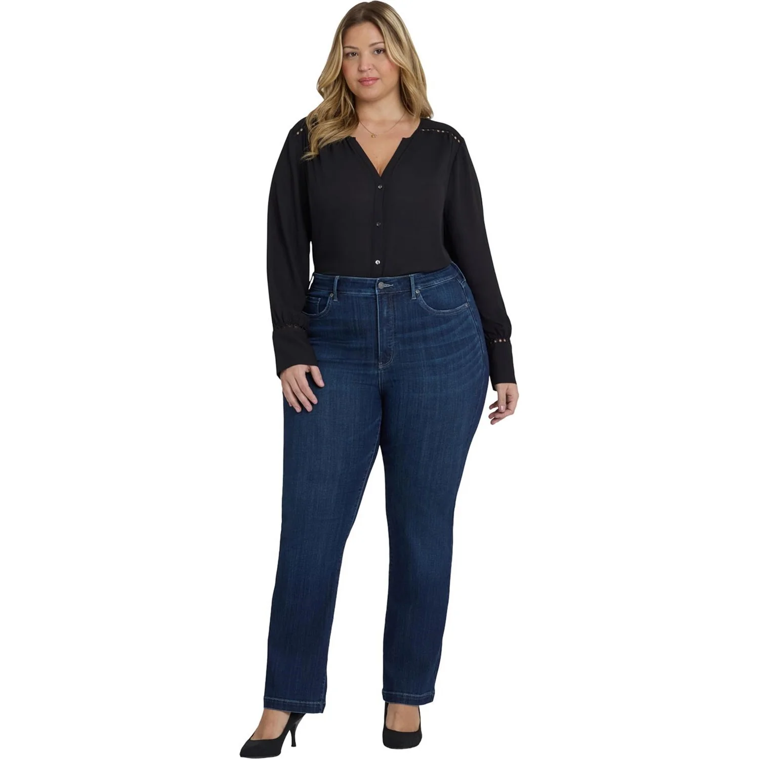 NYDJ - Womens Teresa Wide Leg Jeans In Plus Size