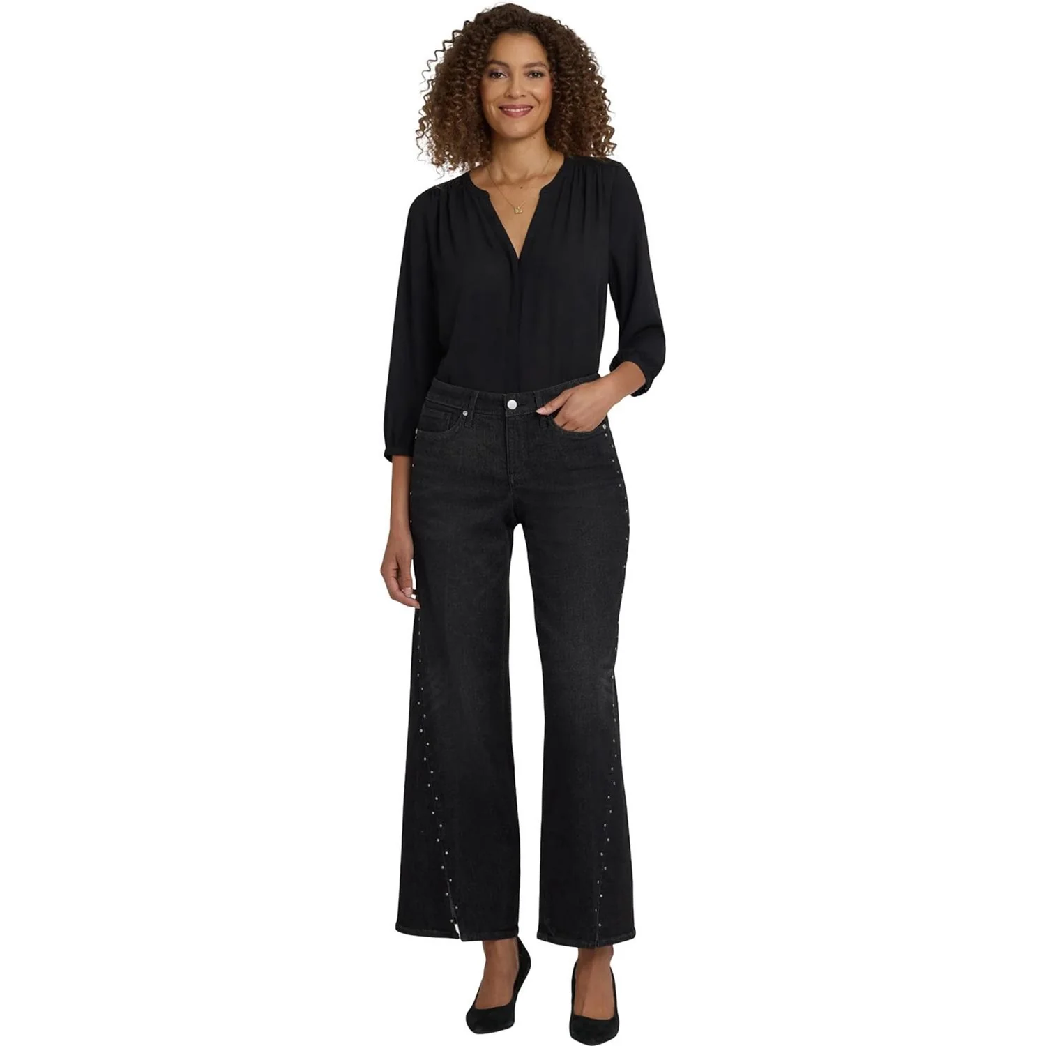 NYDJ - Womens Teresa Wide Leg Jeans - Image 2