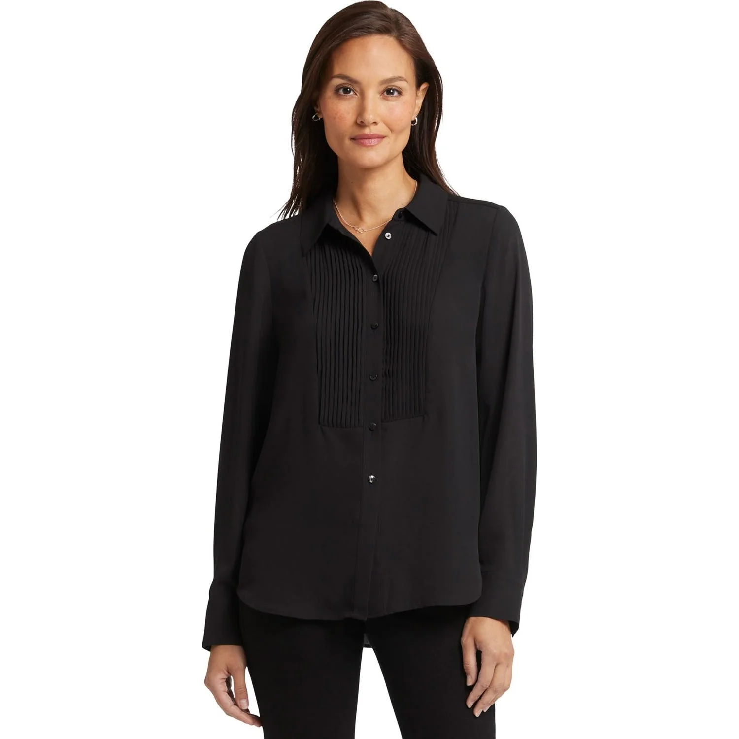 NYDJ - Womens Tuxedo Blouse - Image 2