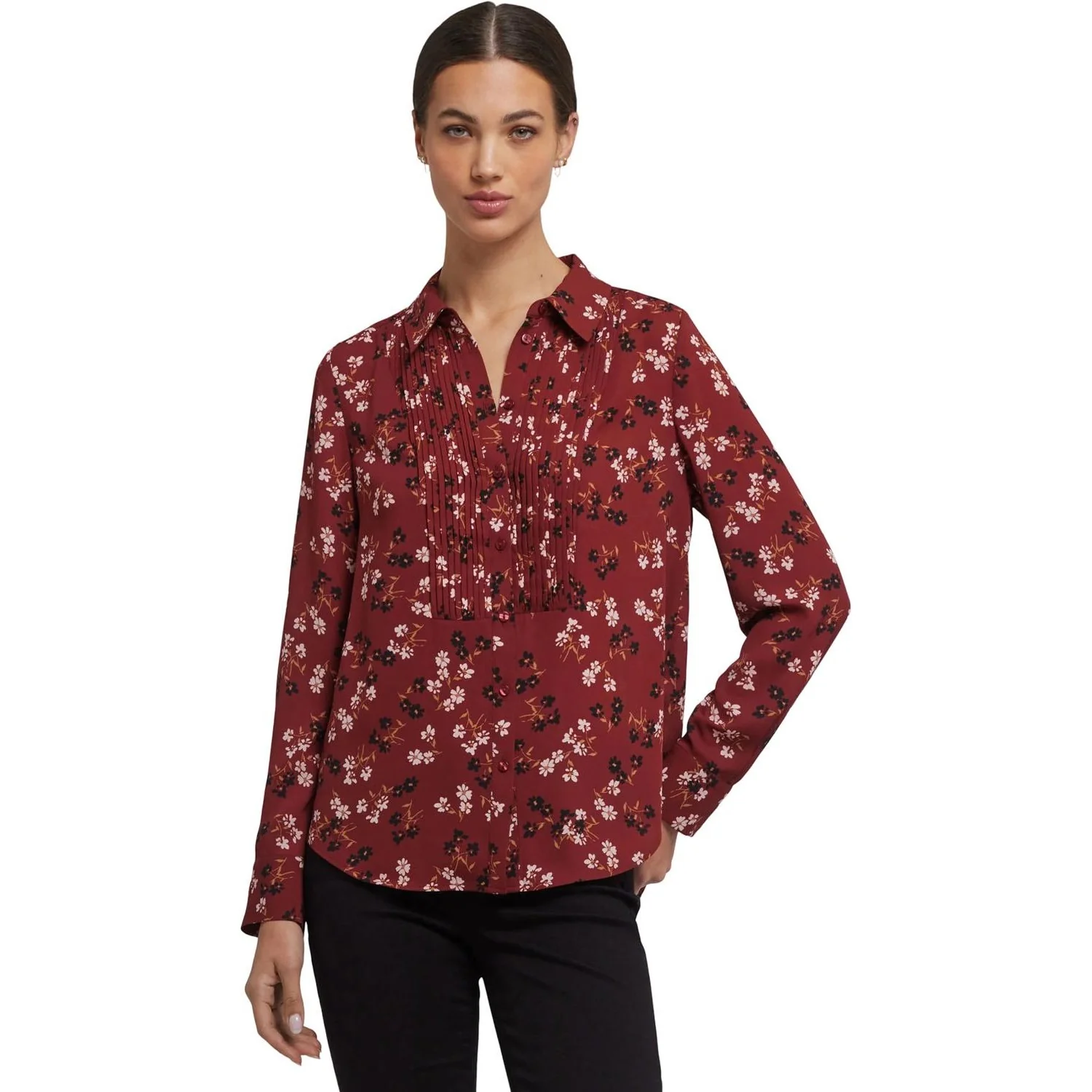 NYDJ - Womens Tuxedo Blouse - Image 4