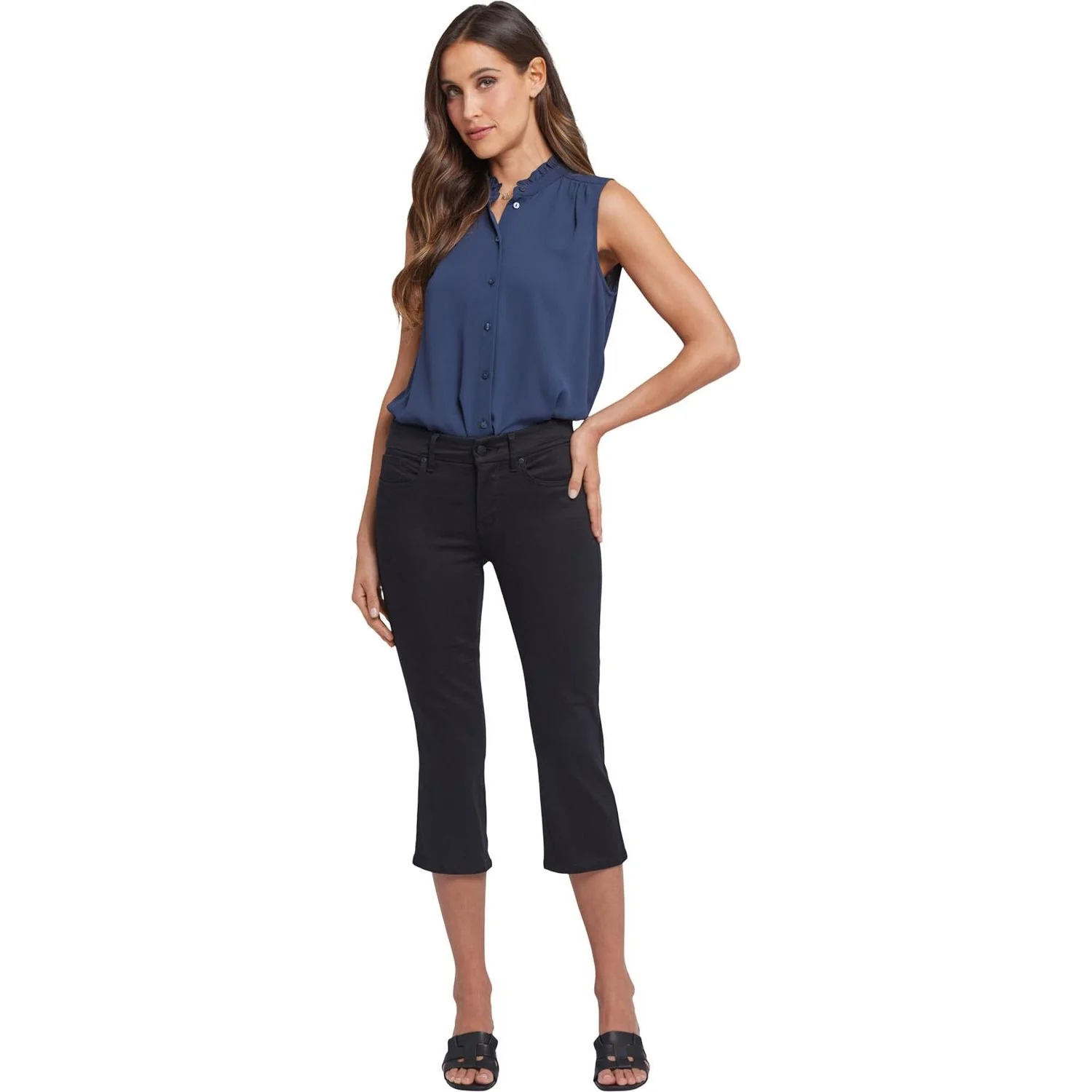 NYDJ - Womens Waist-Match Marilyn Straight Crop Jeans
