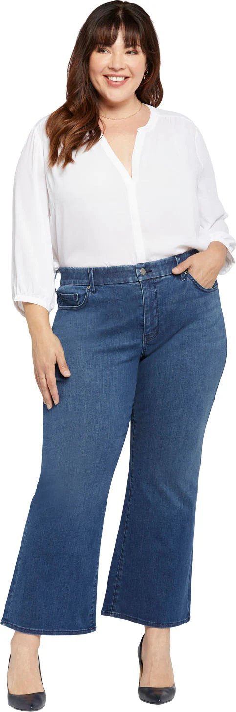 NYDJ - Womens Waist-Match Relaxed Flared Jeans - Image 2