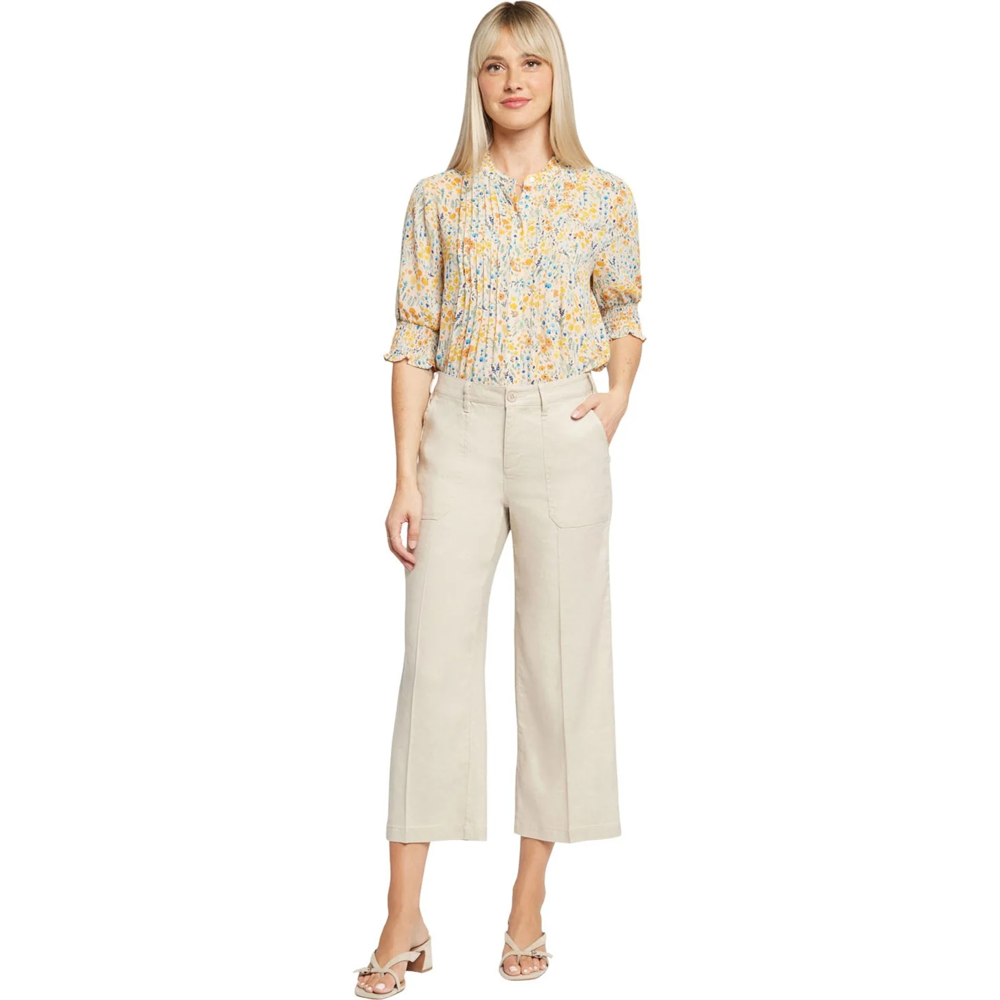 NYDJ - Womens Wide Leg Cargo Capri Pants