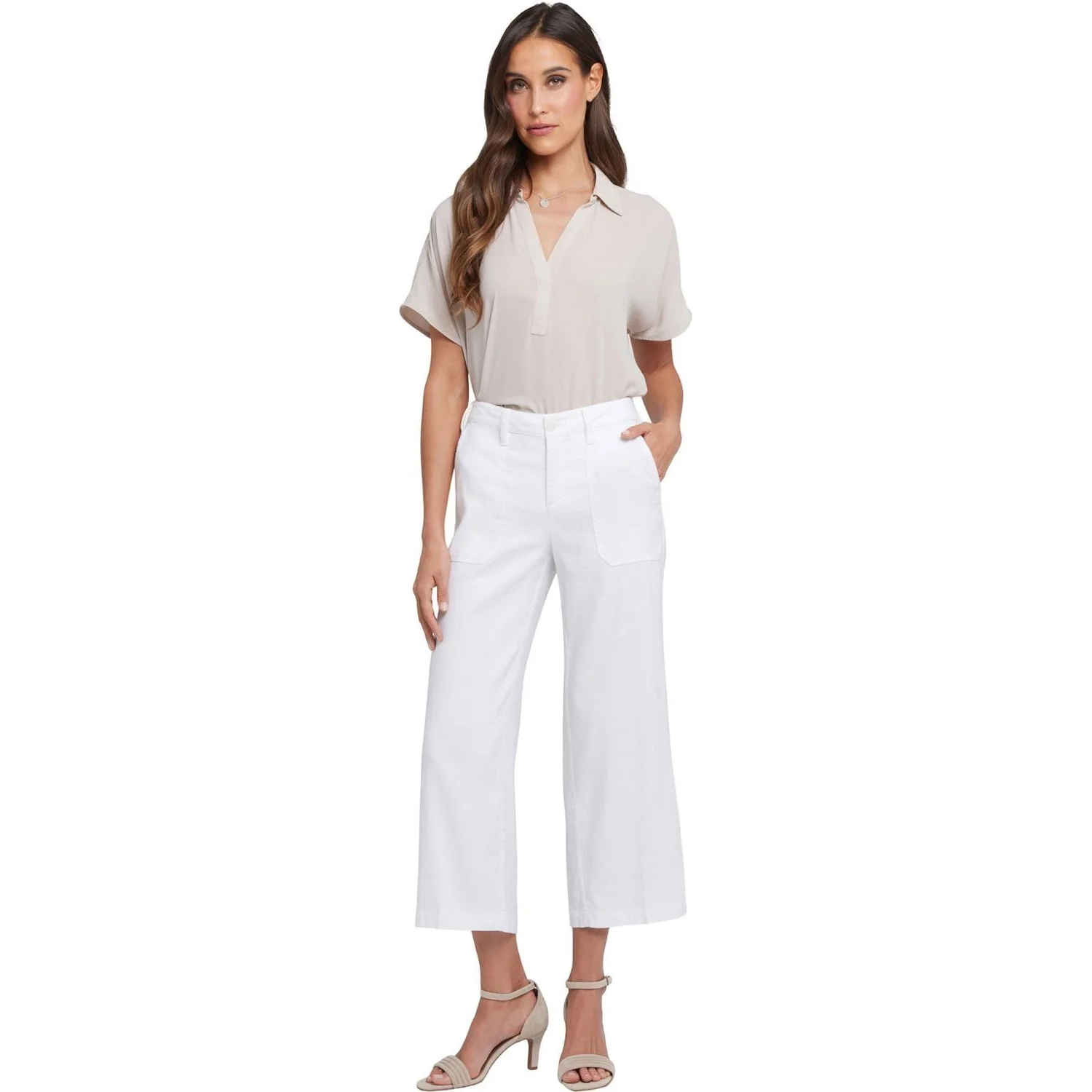 NYDJ - Womens Wide Leg Cargo Capri Pants - Image 2
