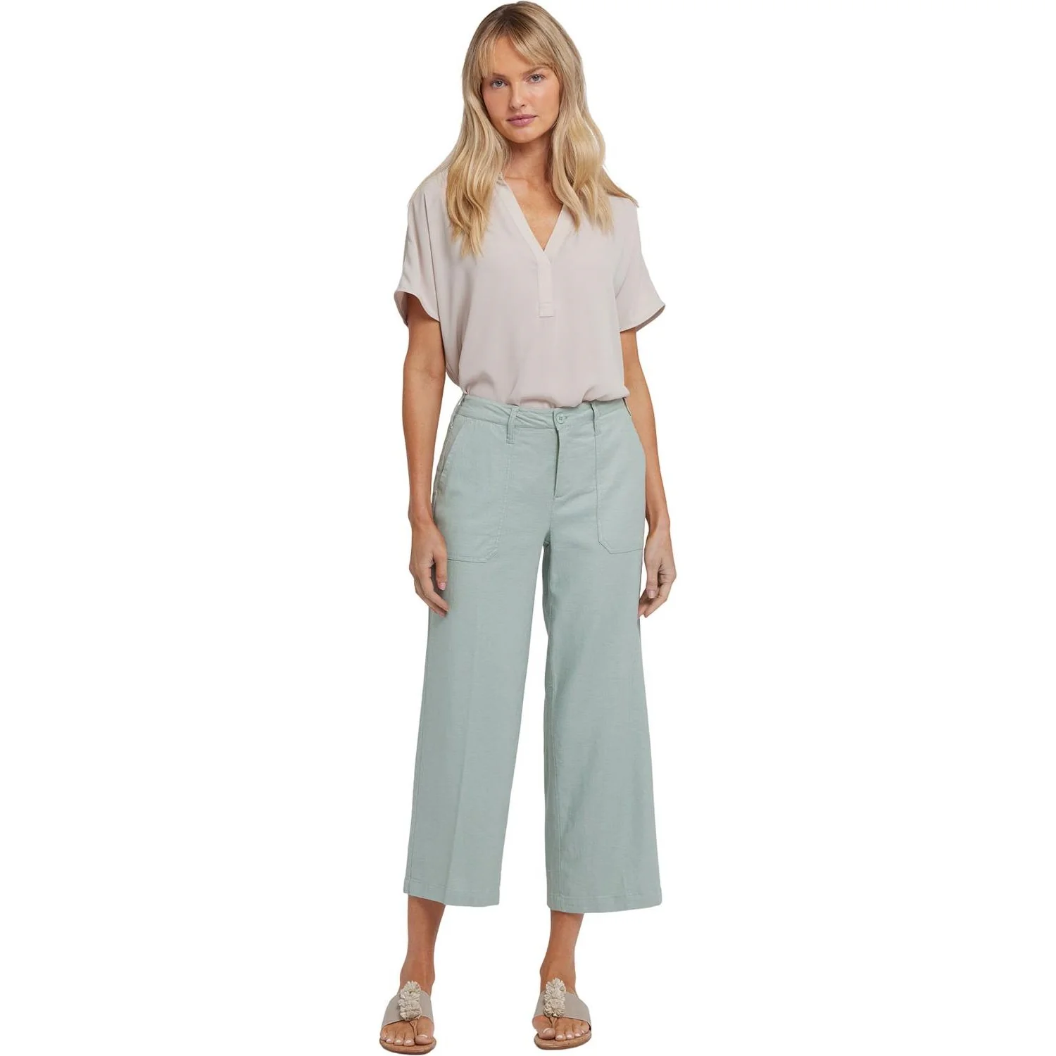 NYDJ - Womens Wide Leg Cargo Capri Pants - Image 3