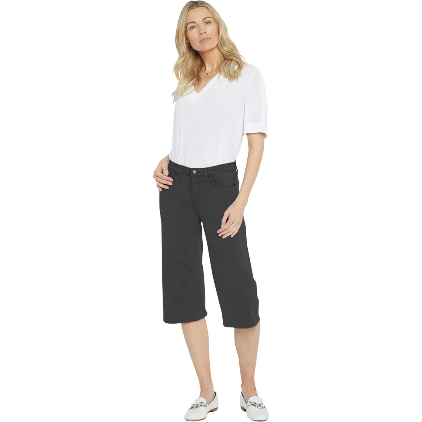 NYDJ - Womens Wide Leg Pedal Pusher Jeans