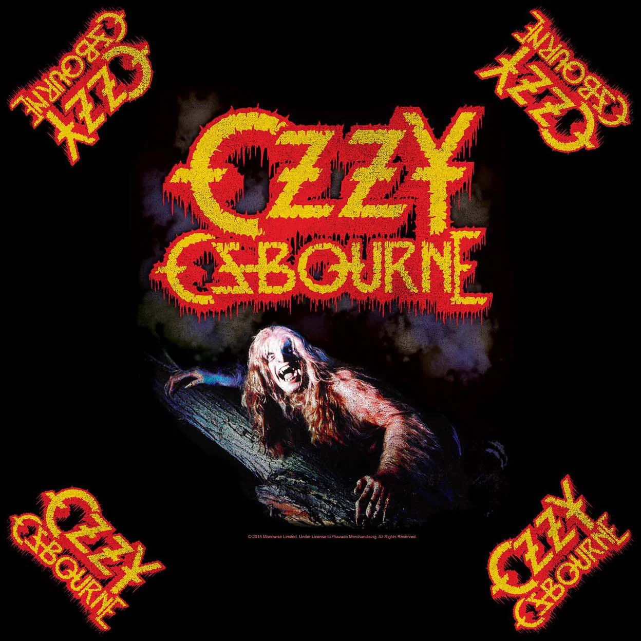 Ozzy Osbourne - Unisex Bark At The Moon Bandana - Image 2