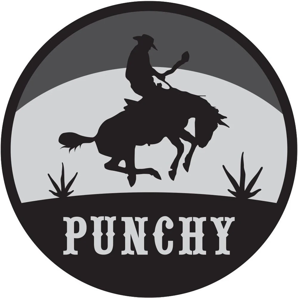 Punchy - Unisex 4 Circle Sticker Pack Includes 6 Stickers