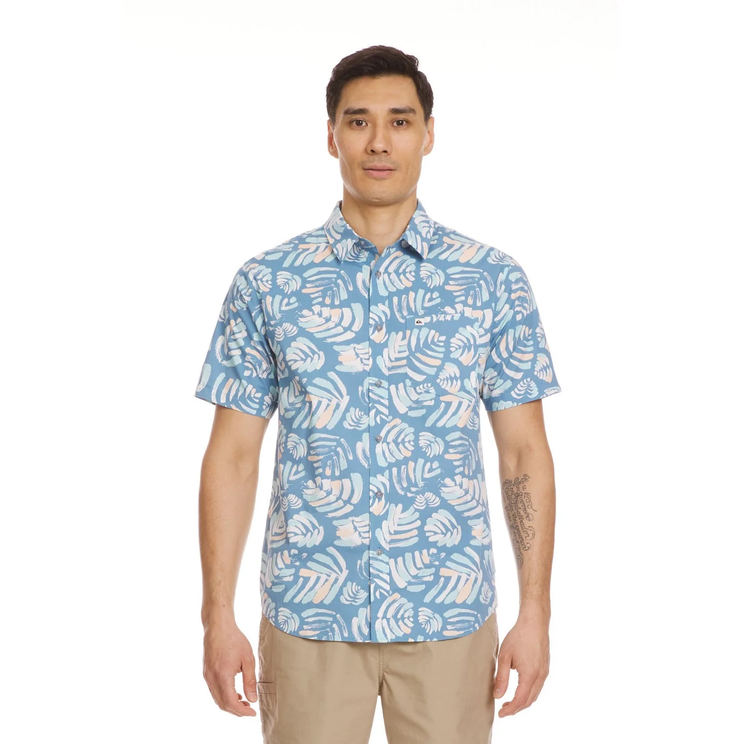 Quiksilver - Mens Apero Shades Classic Stretch Short Sleeve Shirt - Image 2