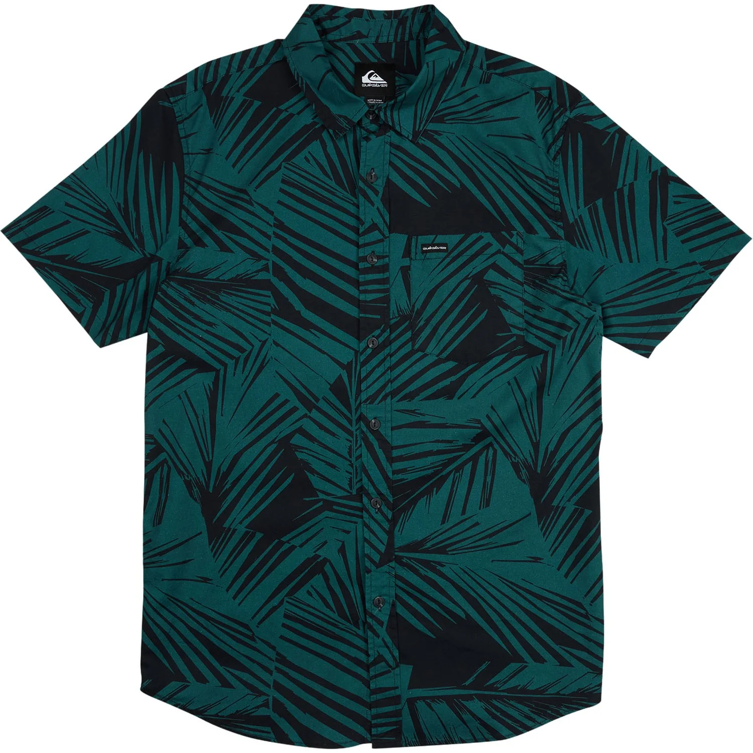 Quiksilver - Mens Aruba Palm Classic Stretch Short Sleeve Woven Shirt
