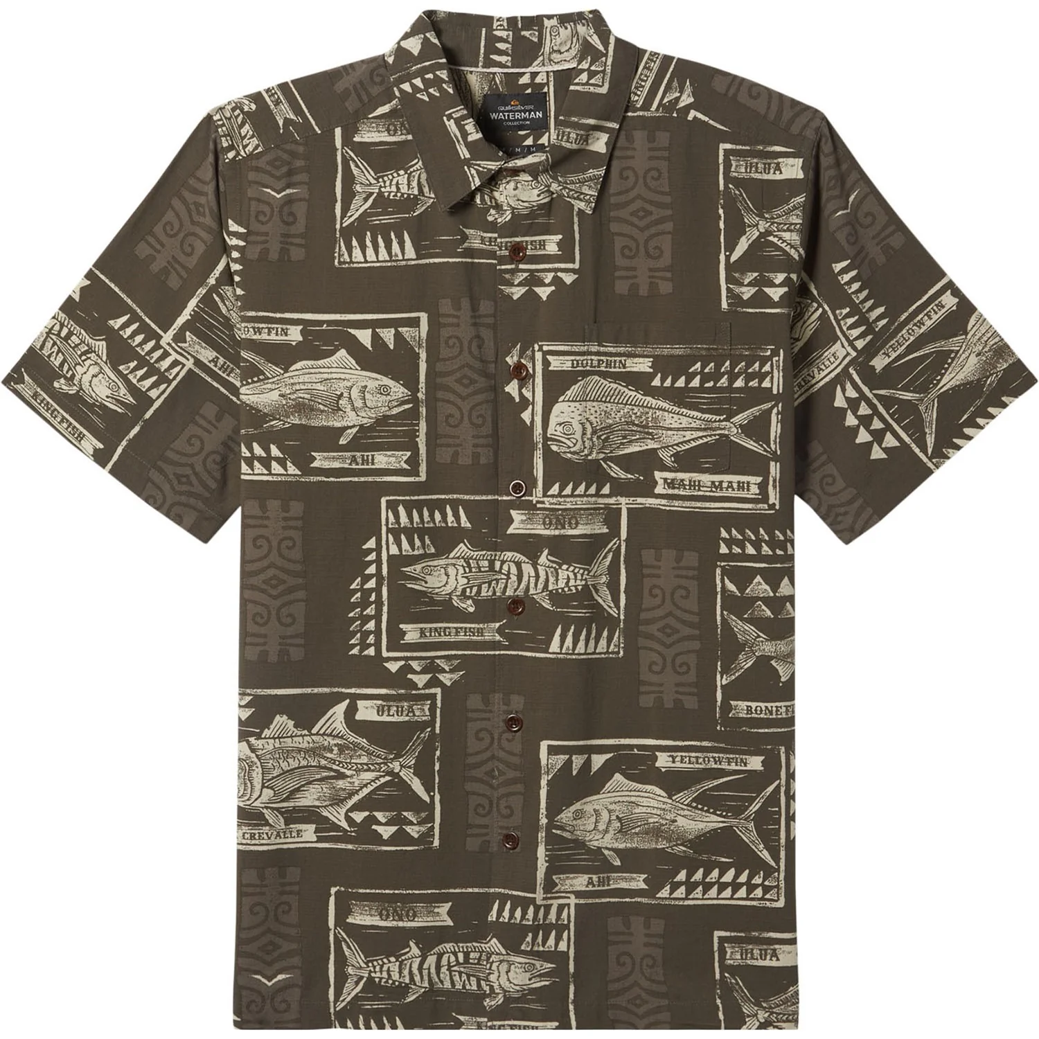 Quiksilver - Mens Block Fish Short Sleeve Woven Shirt