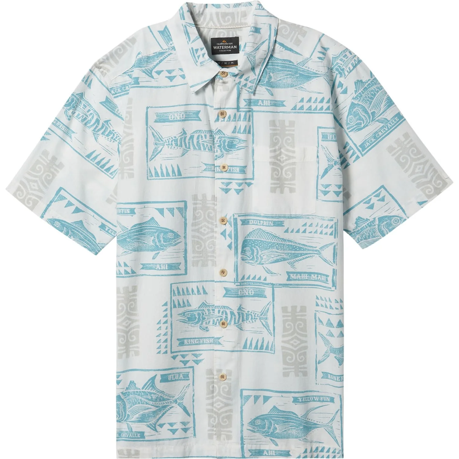Quiksilver - Mens Block Fish Short Sleeve Woven Shirt - Image 3