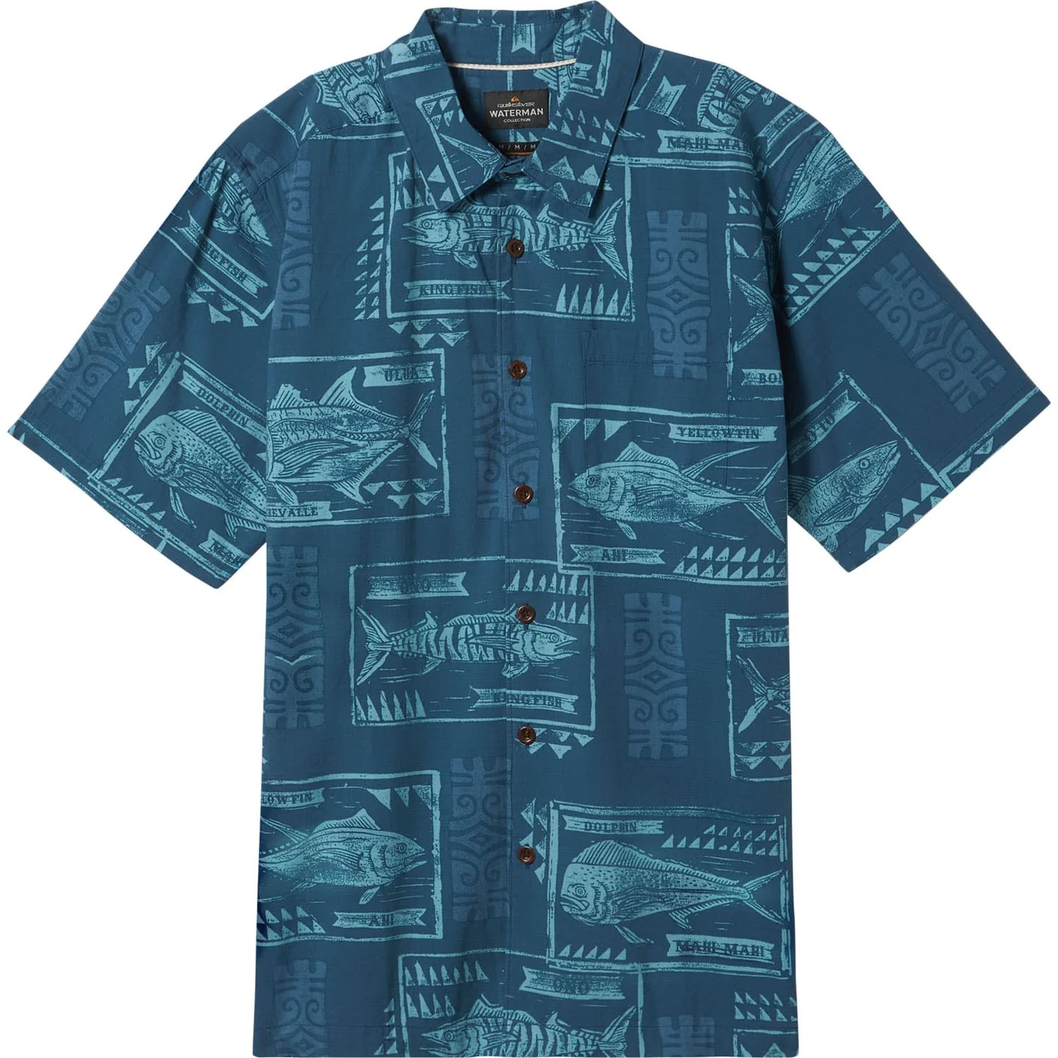 Quiksilver - Mens Block Fish Short Sleeve Woven Shirt - Image 5
