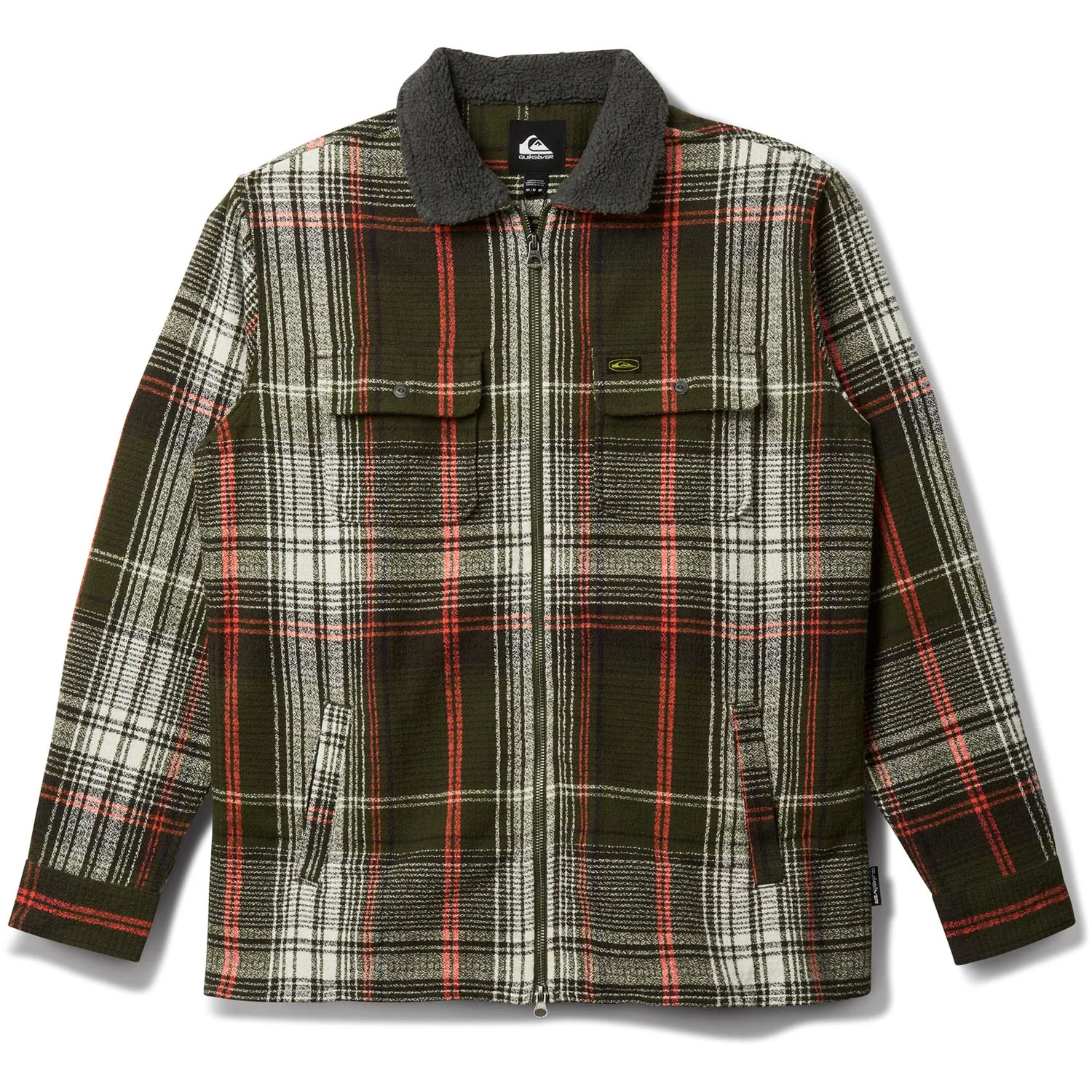 Quiksilver - Mens Campo Zip Flannel Long Sleeve Woven Shirt
