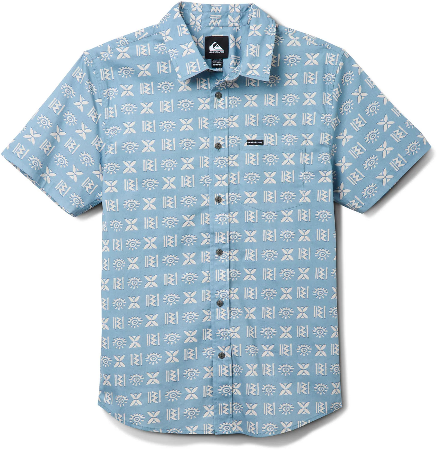 Quiksilver - Mens Stone Etch Classic Stretch Short Sleeve Woven Shirt - Image 3