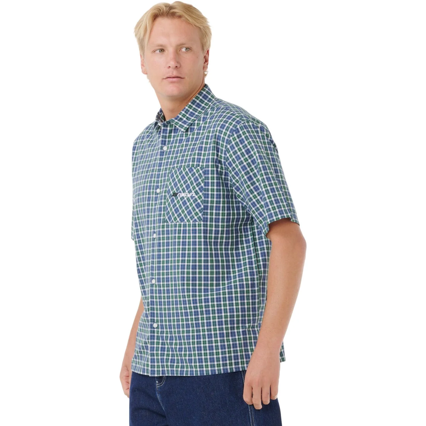 Rip Curl - Men Archive Script Plaid Short Sleeve Shirt - Image 2