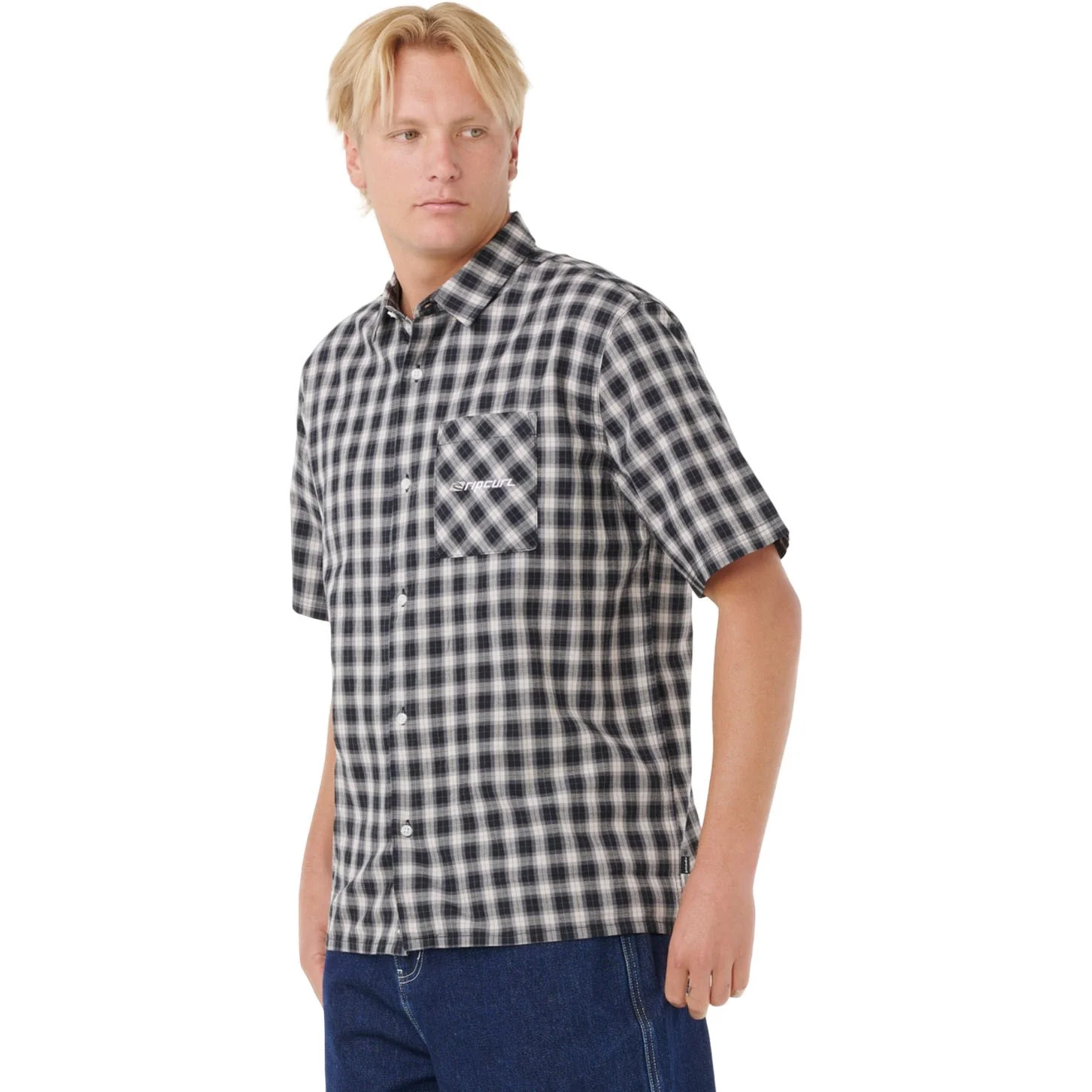 Rip Curl - Men Archive Script Plaid Short Sleeve Shirt - Image 3