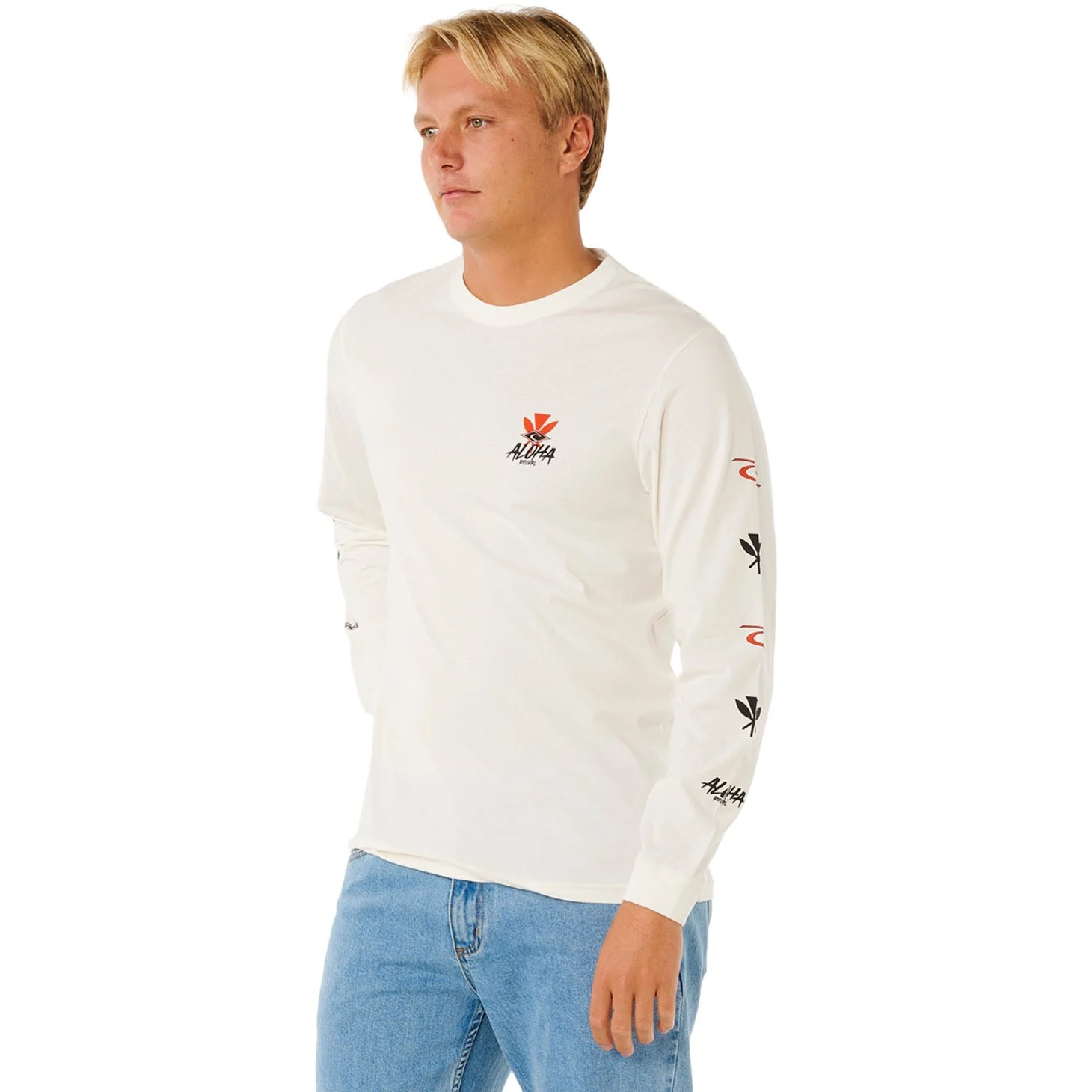 Rip Curl - Mens Hawaii Tapa Hex L/S Short Sleeve T-Shirt - Image 2