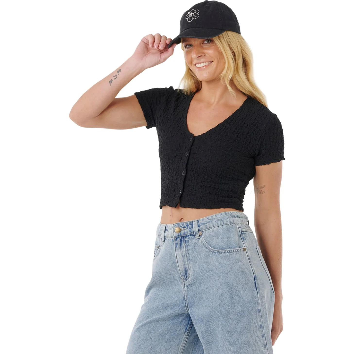 Rip Curl - Womens Sunset Luau Textured T-Shirt - Image 2