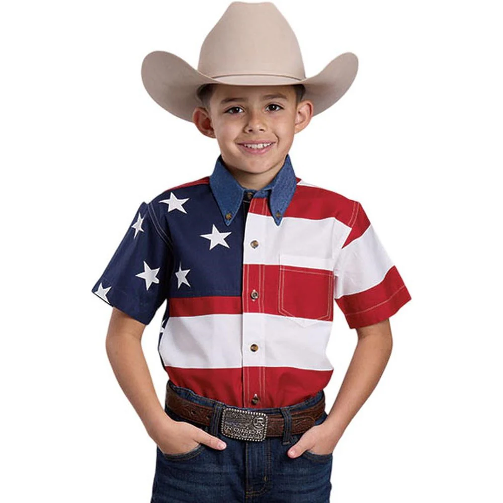 Roper - Boys Americana Collection Short Sleeve Shirt