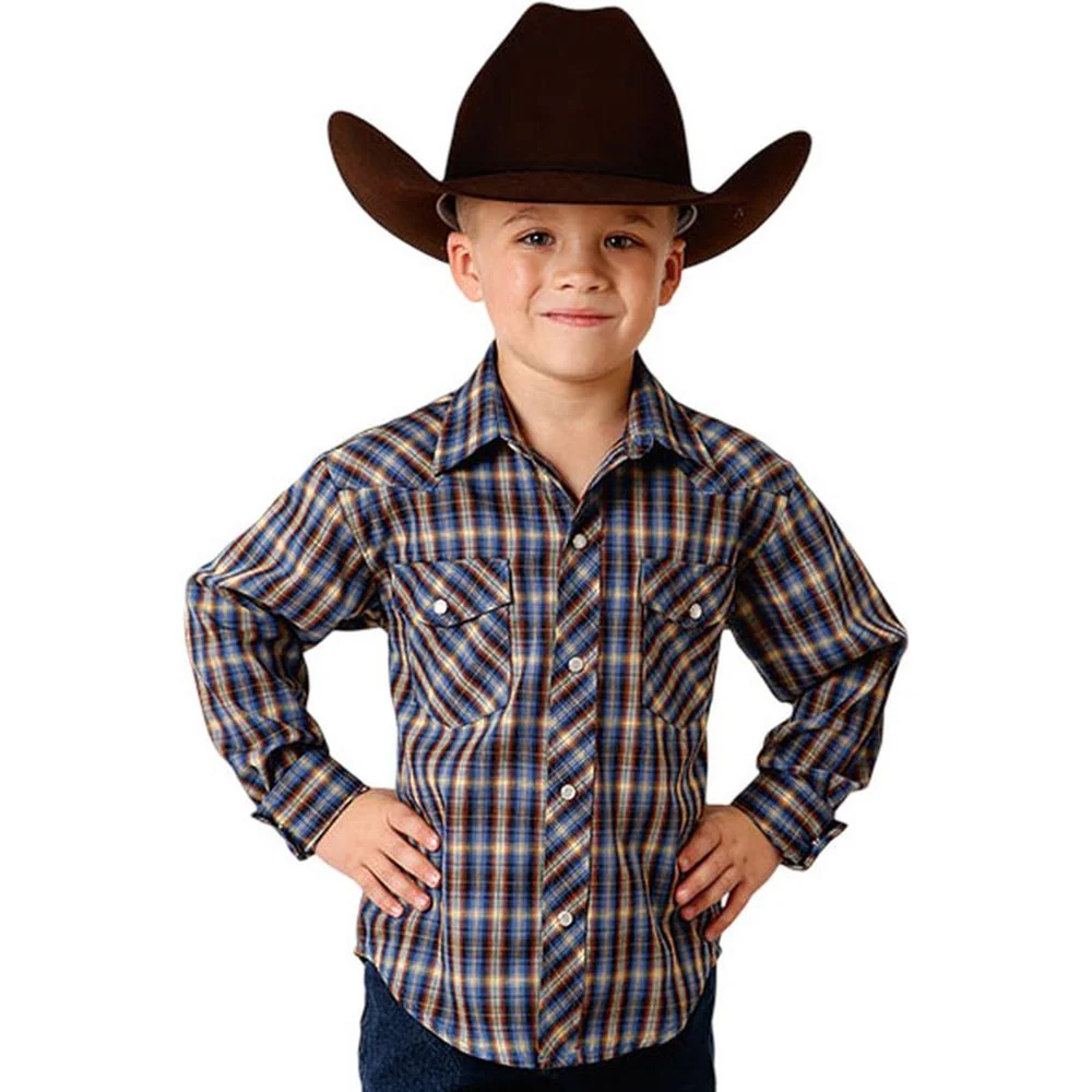 Roper - Boys Karman Classics Plaid Long Sleeve Western Shirt - Image 2