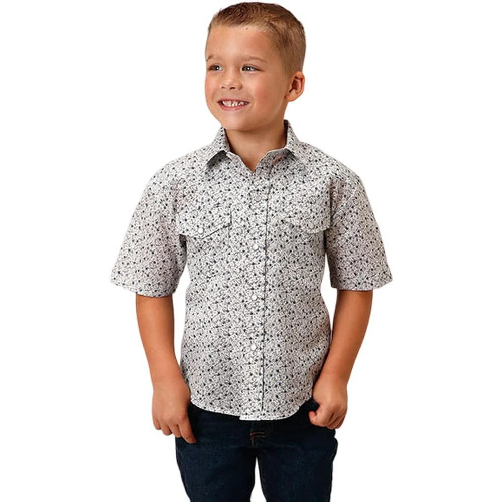 Roper - Boys Karman Classics Print Short Sleeve Western Shirt