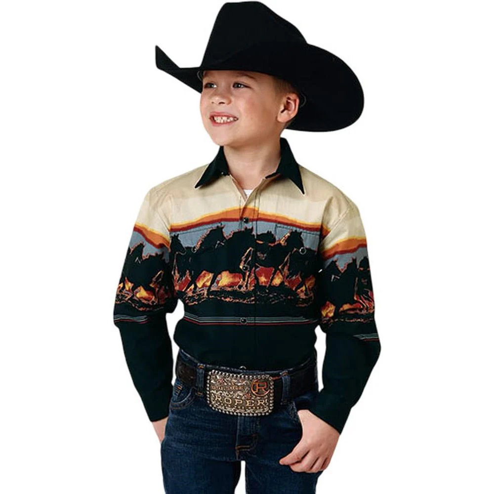 Roper - Boys Long Sleeve Vintage Style Shirt