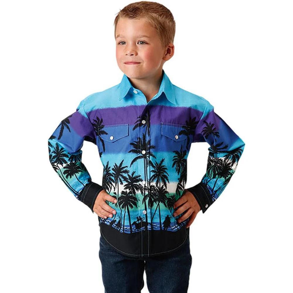 Roper - Boys Long Sleeve Vintage Style Shirt - Image 2