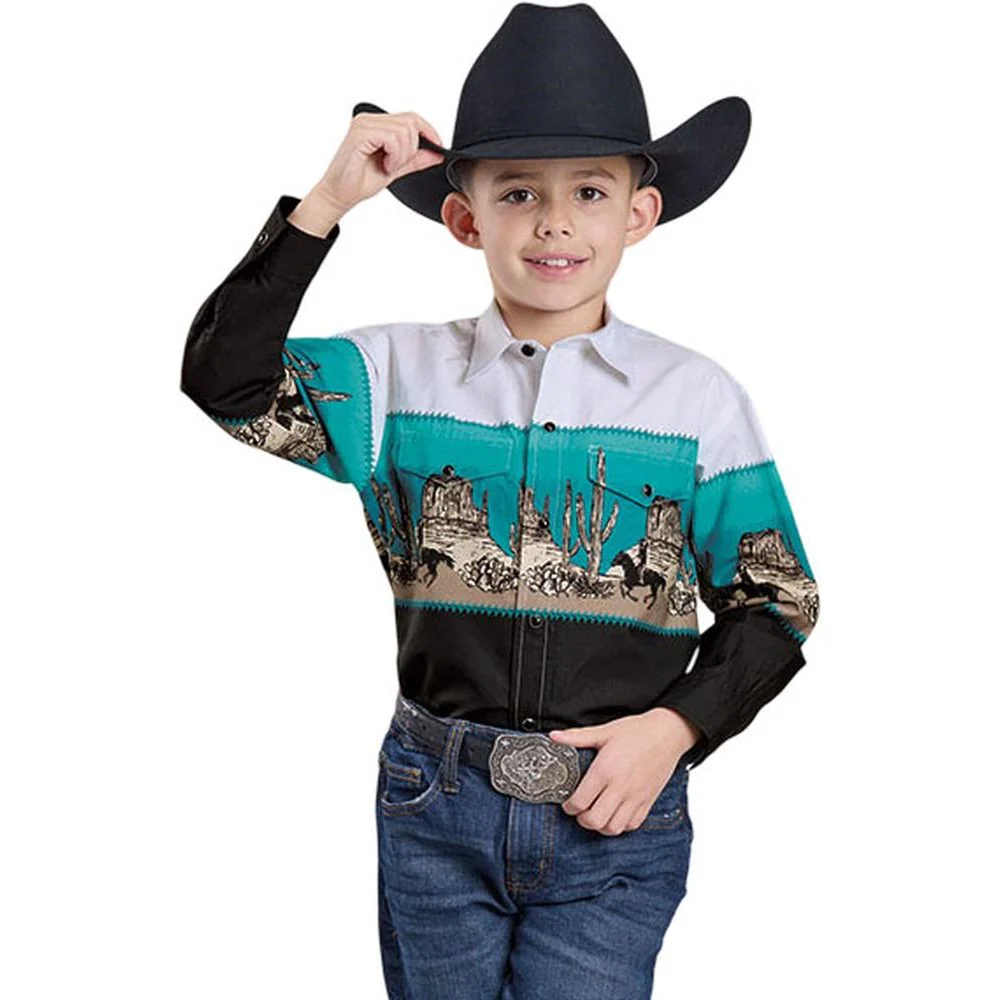 Roper - Boys Long Sleeve Vintage Style Shirt