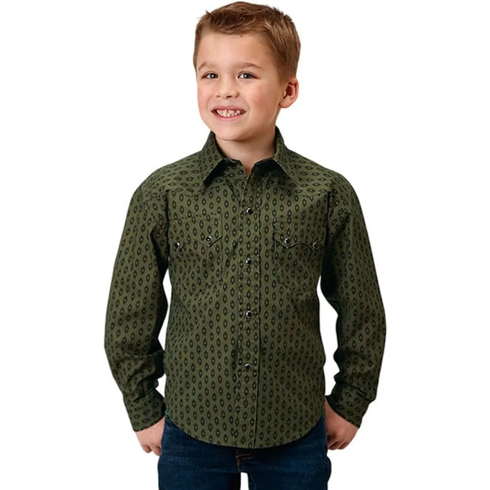 Roper - Boys Long Sleeve Western Shirt - Image 2