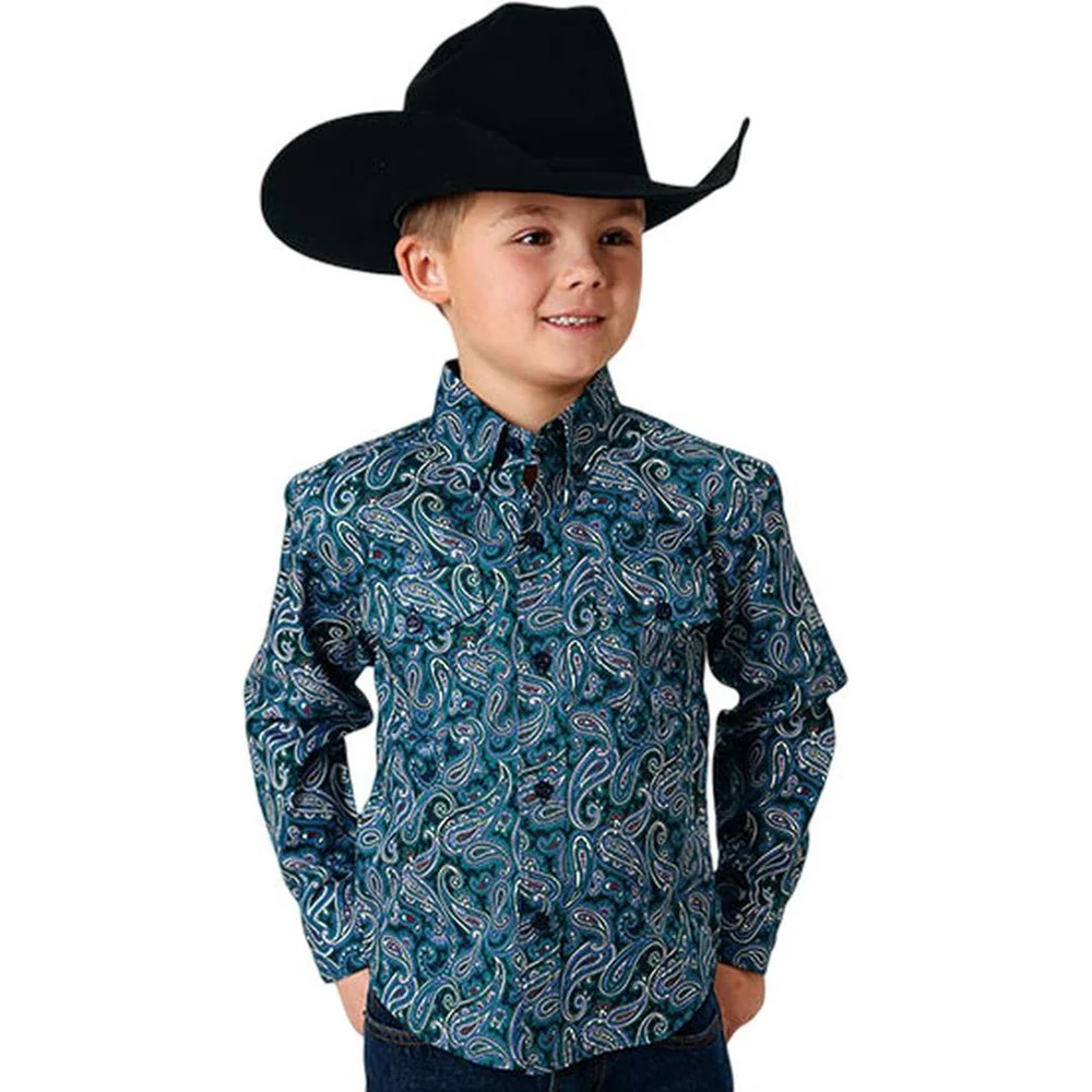 Roper - Boys Long Sleeve Western Shirt - Image 2